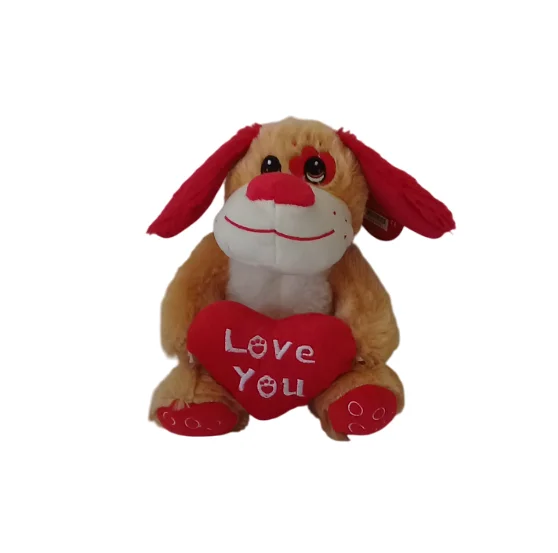PELUCHE PERRO OREJAS ROJAS