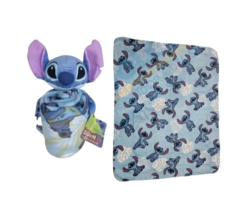 PELUCHE STITCH CON FRAZADA