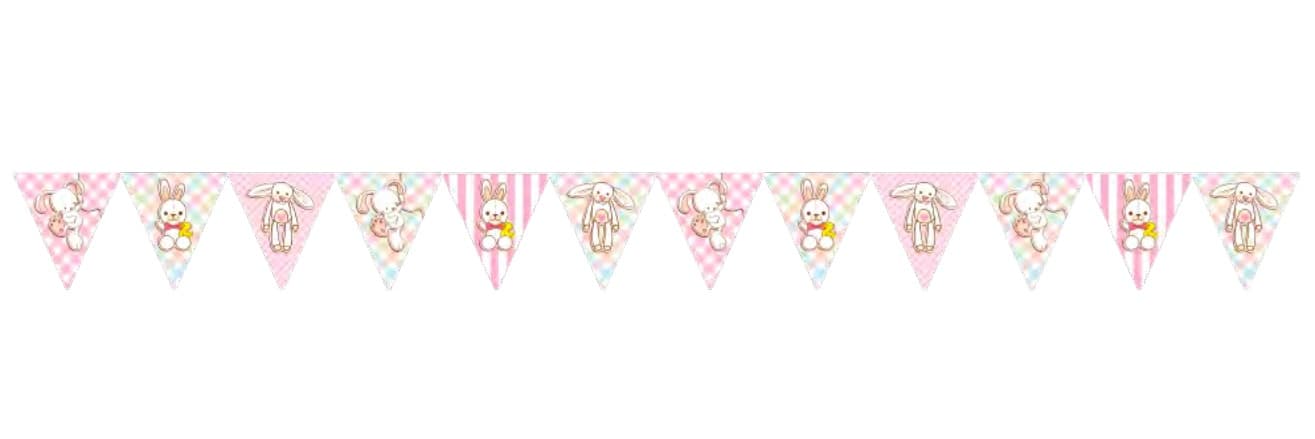 BANDERIN BABY SHOWER NIÑA TRIANGULO