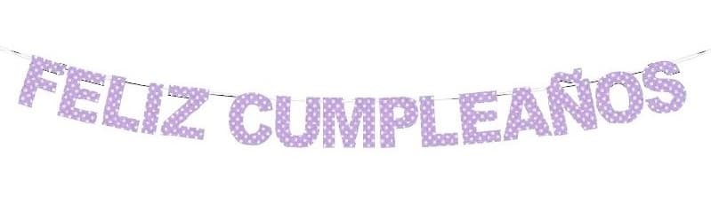 BANDERIN LETRAS FC POLKA LILA