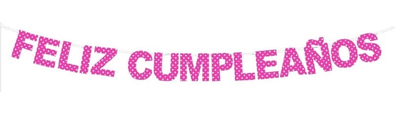 BANDERIN LETRAS FC POLKA FUCSIA