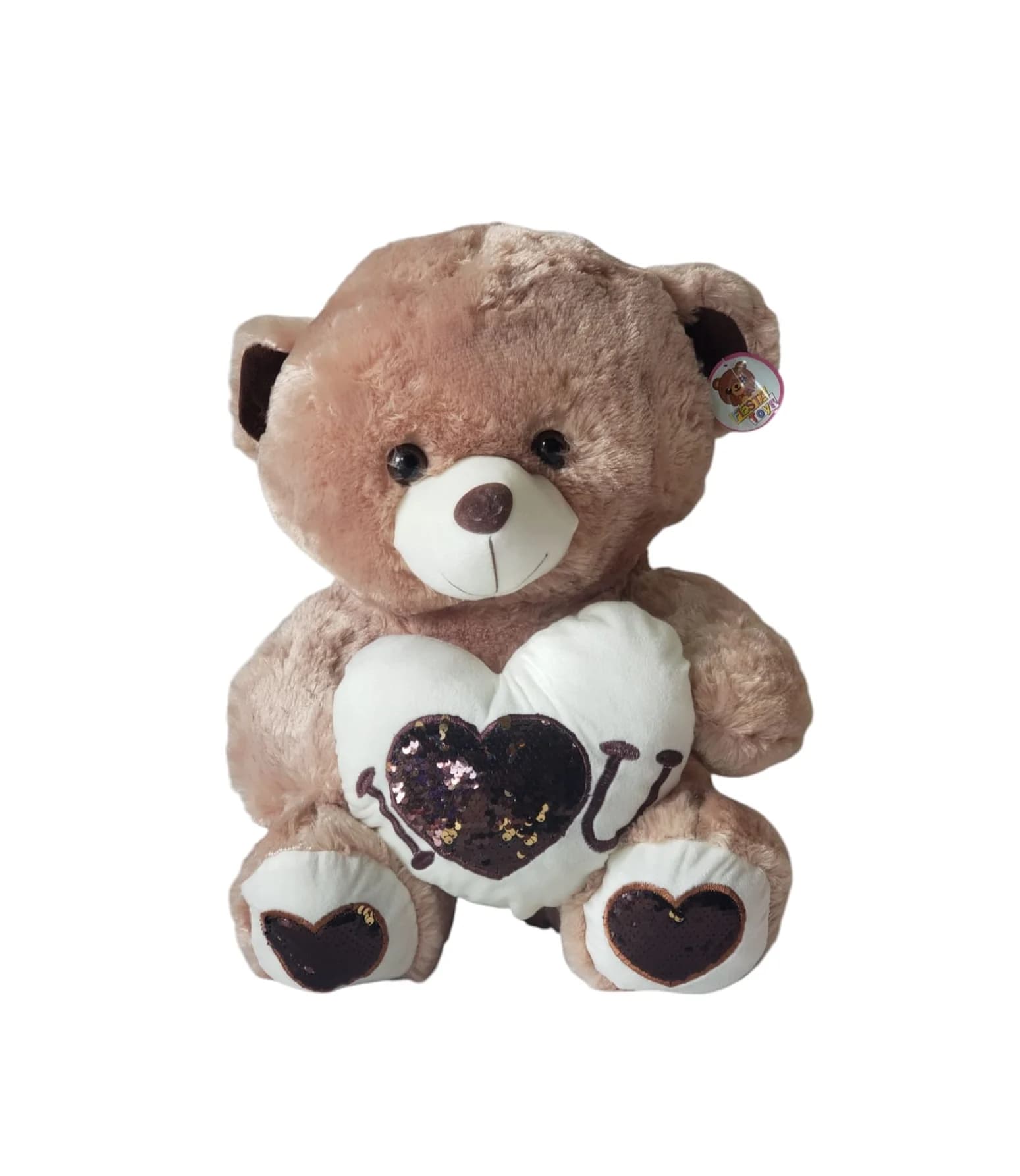 PELUCHE OSO CAFE CON CORAZON