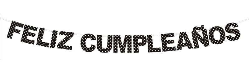 BANDERIN LETRAS FC POLKA NEGRO