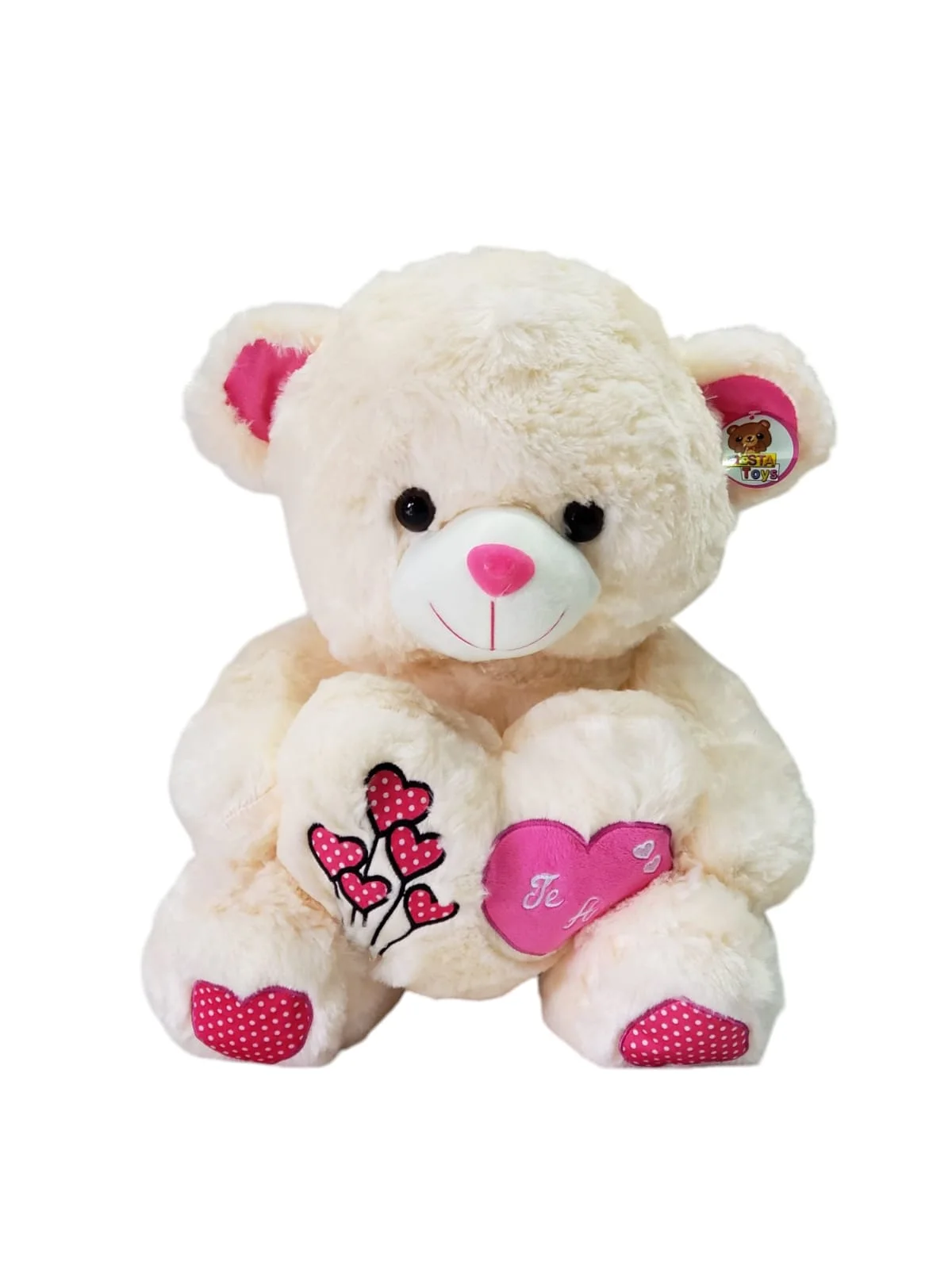 PELUCHE OSO CON CORAZON ROSADO