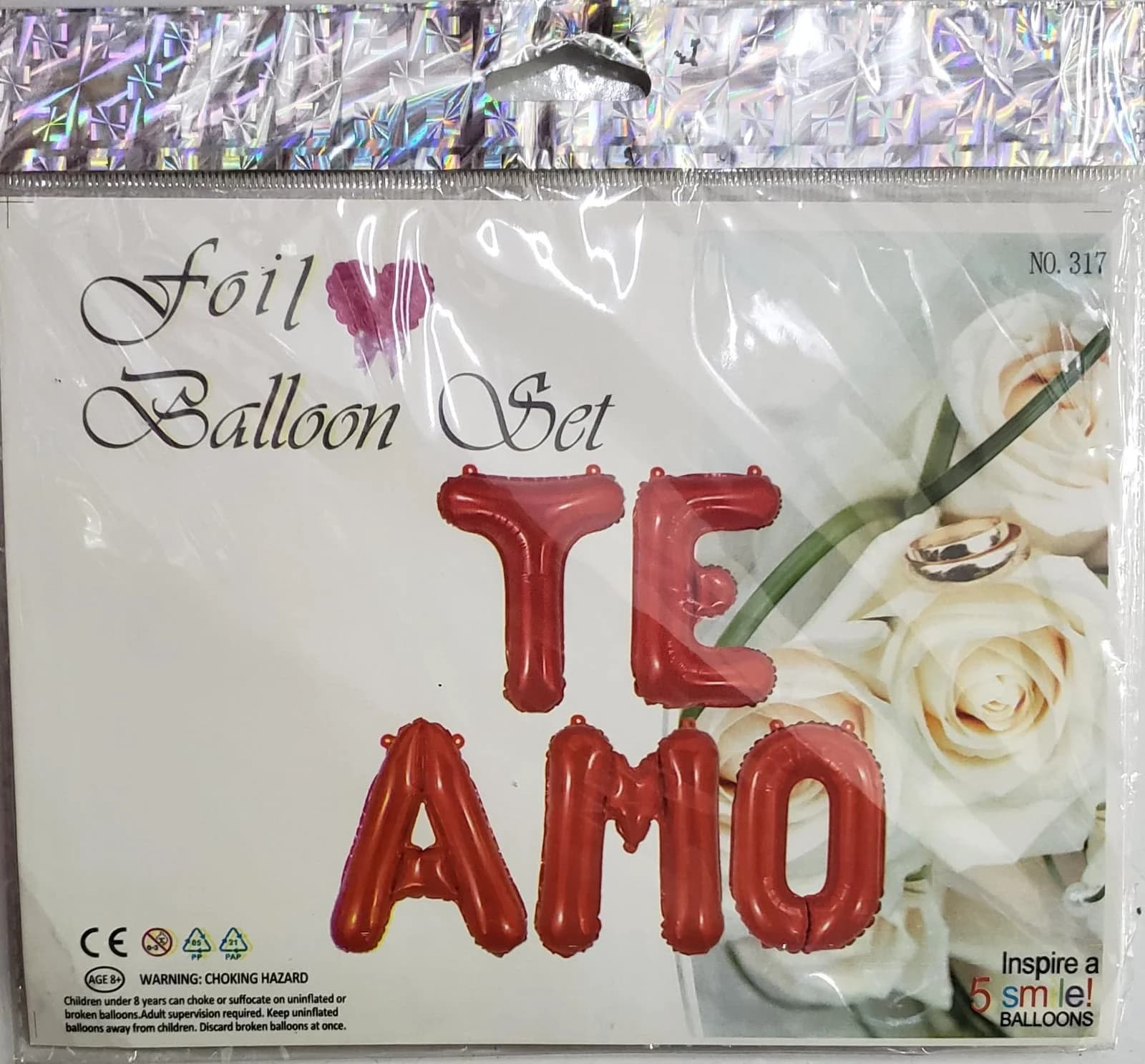 GLOBOS LETRAS TE AMO ROJO