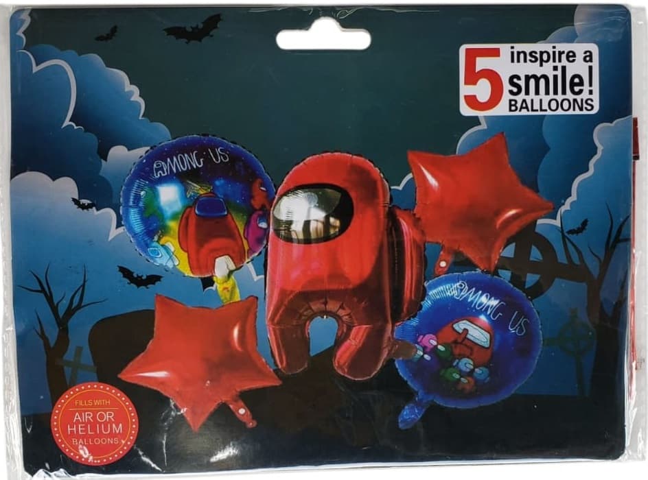 PAQUETE GLOBO AMONG US ROJO