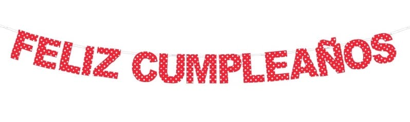 BANDERIN LETRAS FC POLKA ROJO