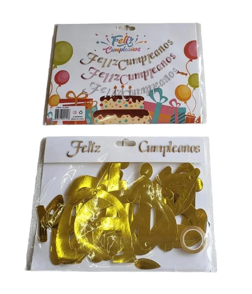 BANNER LETRAS FELIZ CUMPLEAÑOS - imagen 2