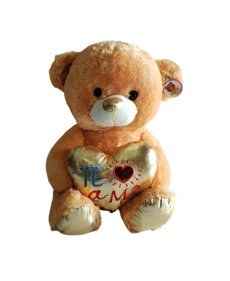 PELUCHE OSO CON CORAZON DORADO