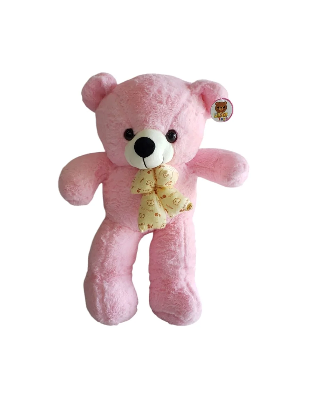 PELUCHE OSO ROSADO CON MOÑO