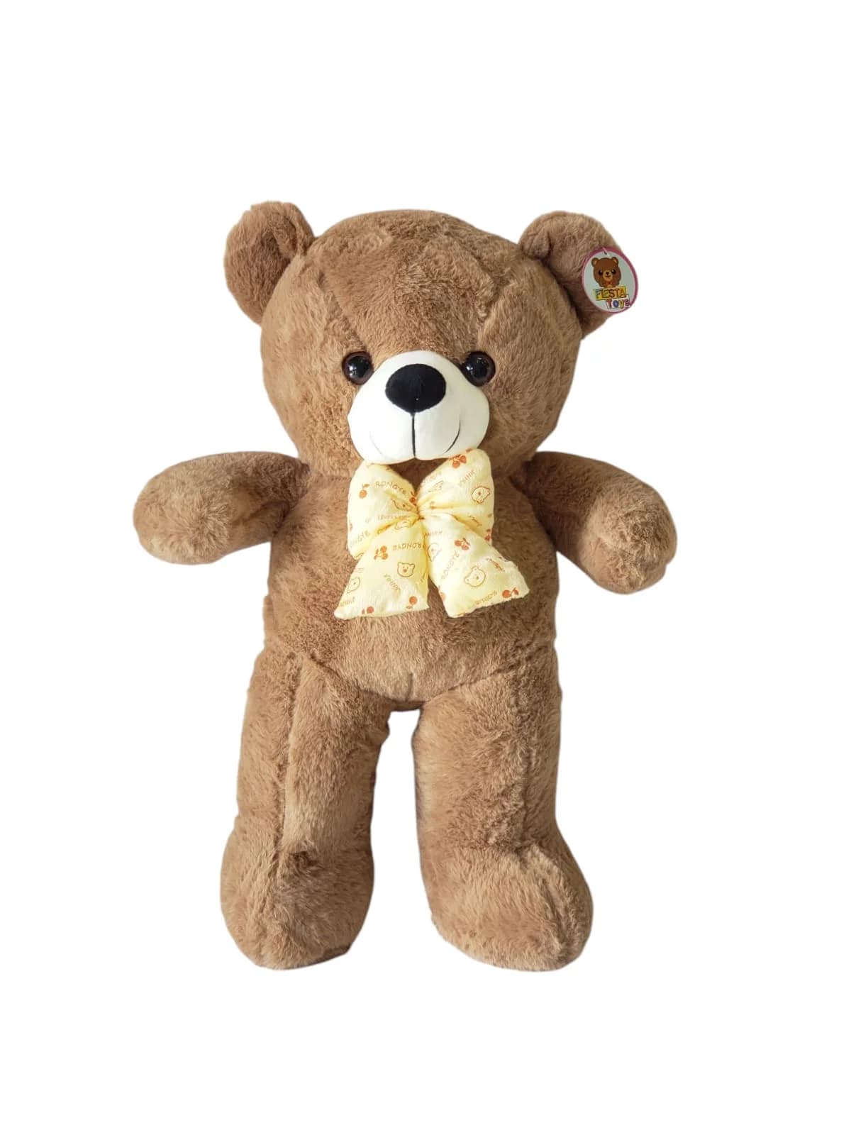 PELUCHE OSO CAFE CON MOÑO