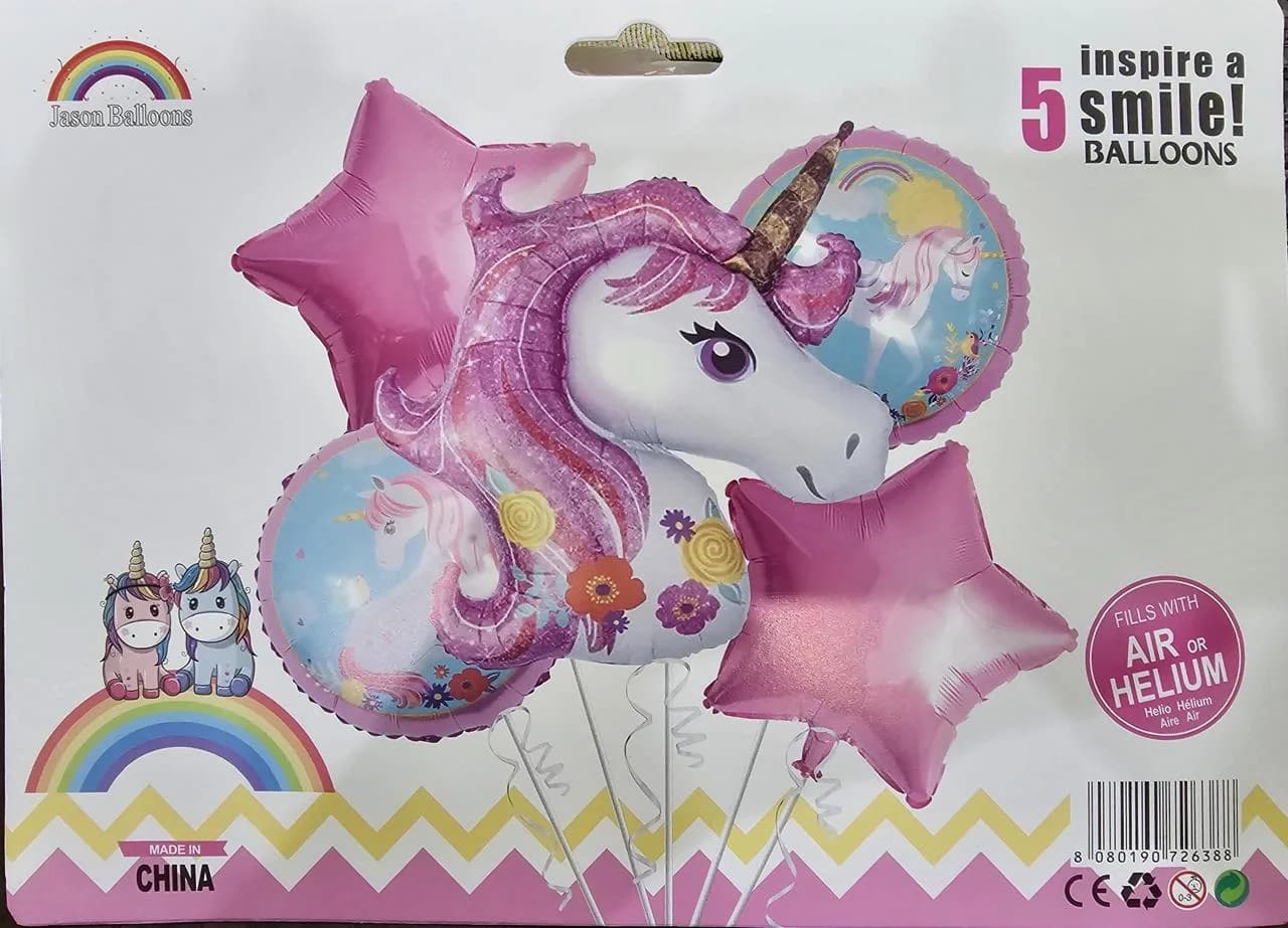 PAQUETE GLOBOS UNICORNIO