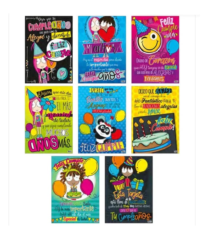 TARJETA PLANA GRANDE CUMPLEAÑOS - imagen 2