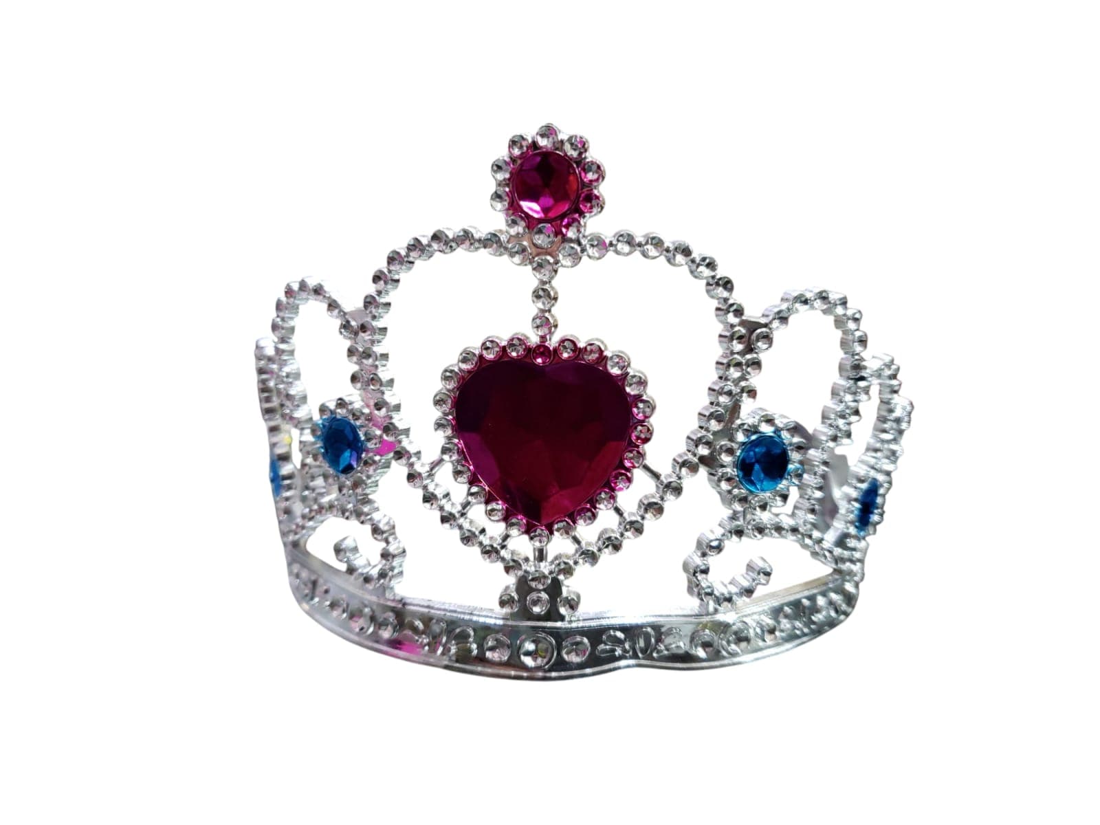 DOCENA CORONA PLASTICA PLATEADA