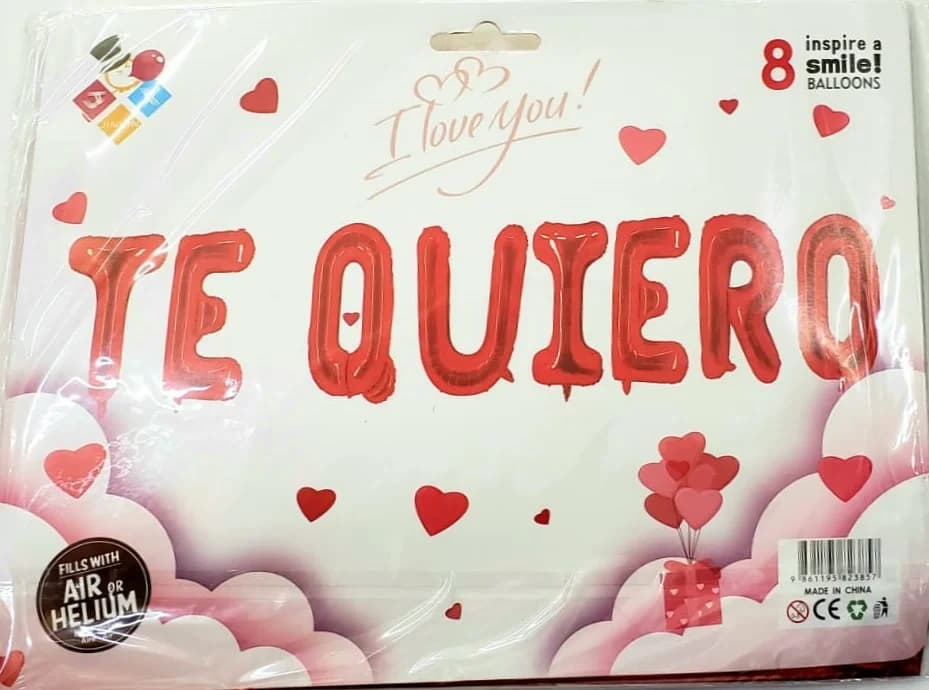 GLOBO LETRAS TE QUIERO 