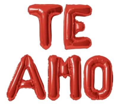 GLOBOS LETRAS TE AMO ROJO - imagen 2