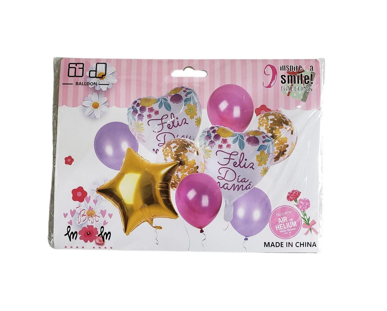 SET GLOBOS FELIZ DIA MAMA