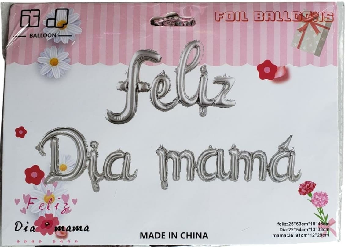 SET LETRA CURSIVA FD. MAMA PLATEADO