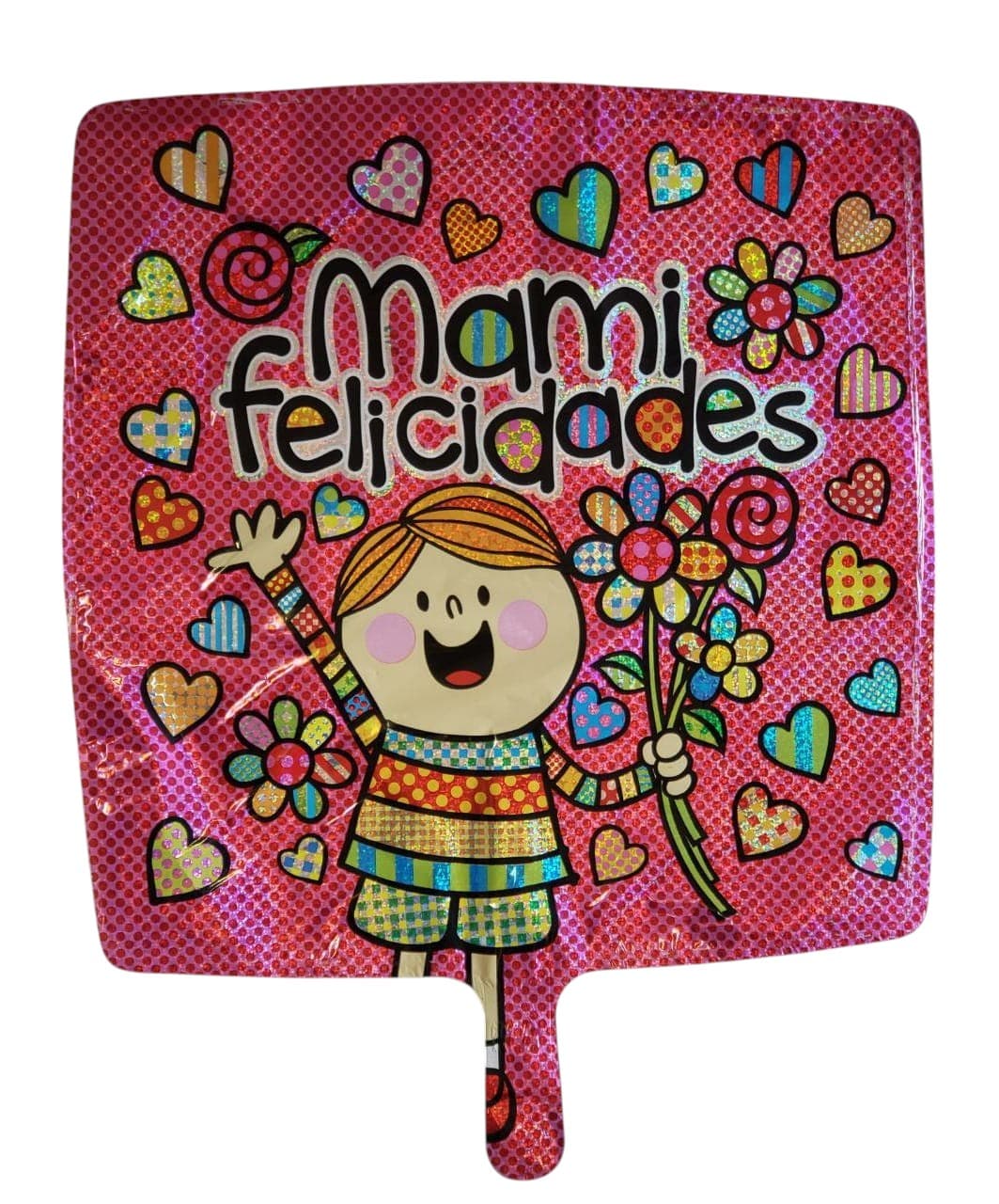 GLOBO METALICO MAMA HOLOGRAFICO