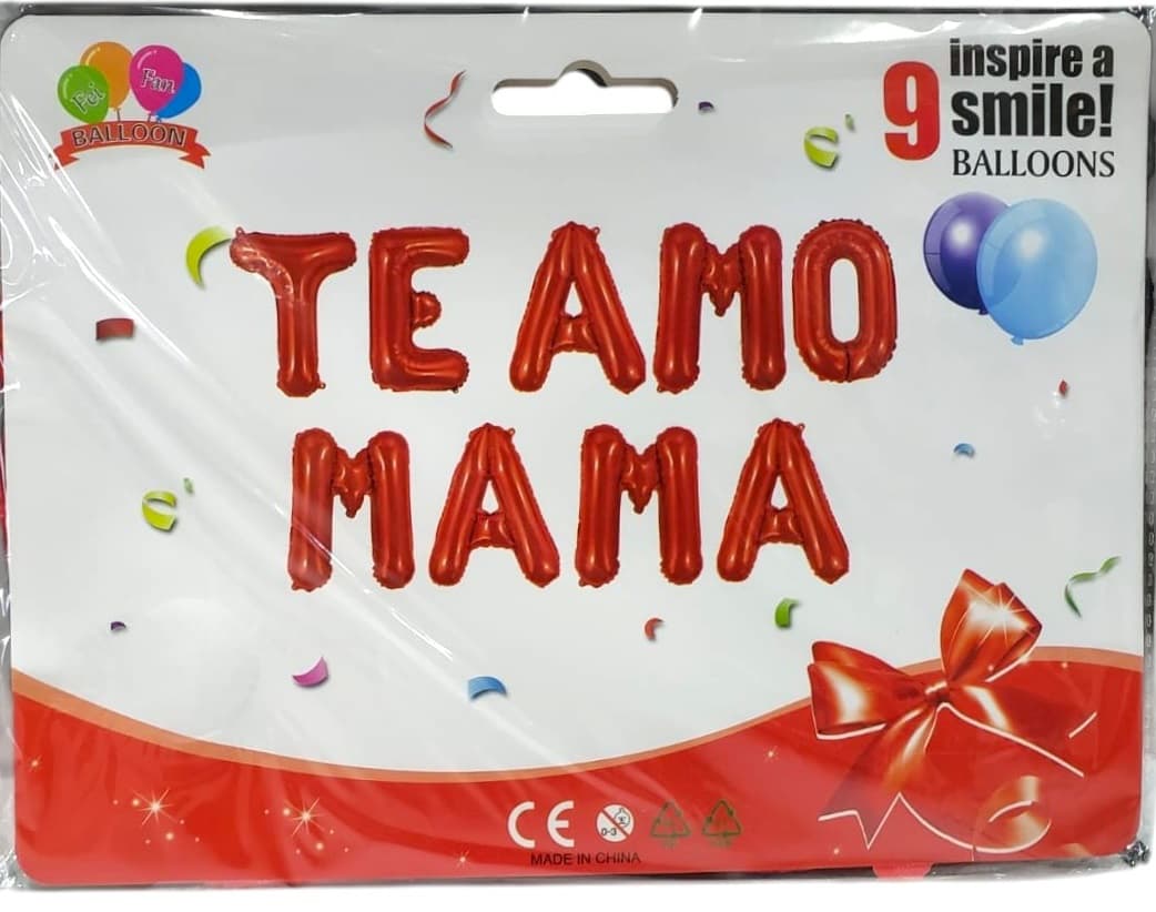 SET 9 GLOBOS LETRAS MAMA